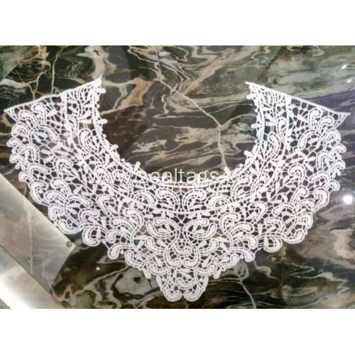 Water Soluble Cotton Embroidery Lace Collar Neckline